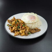 Chili Basil Stir Fry with Rice